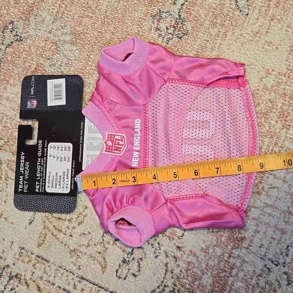 NFL New England Patriots Pink Pet Jersey Size XS - Picture 5 of 5